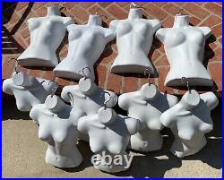 10 TEN Mannequin Female Torso White women shirt dress form hanger shop display