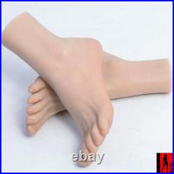 1 Pair Life-Size FFemale Feet Model Mannequin Silicone Foot Model Blood Vessel