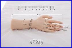 1-Pair Perfect Silicone Female Hand Mannequin Arbitrarily-bent Jewelery Display