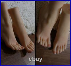 1 Pair Silicone Feet Lifesize Female Leg Soft Mannequin Display Left +Right Feet
