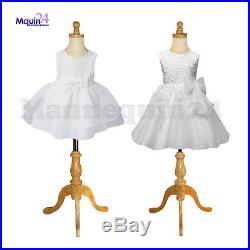 2 Child Mannequin Set Size 1-2 Yr & 3-4 Yr + Wooden Bases Kids Dress Forms