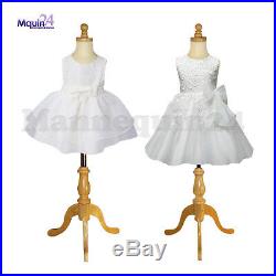 2 Child Mannequins Size 1-2 yr & 3-4 yr Kids Dress Body Form with Wooden base