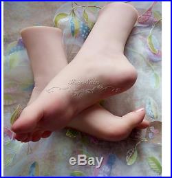 3D Lifelike silicone Mannequin foot clones arbitrarily-bent//posed/soft Silicone