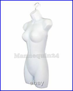 3 Pack Female Mannequin Torso Body Form 3 Stands 3 Hooks -women Hanging Display