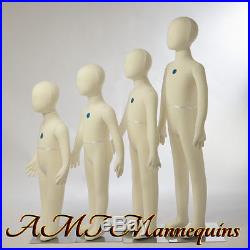 4 Child Mannequins for X'mas Christmas display, flexible pinnable, 4children-R3468