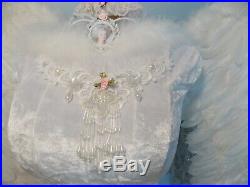5FT. SHABBY CHRISTMAS PINK ANGEL DRESS FORM MANNEQUIN TREE With 40 ORNAMENTS &LGTS