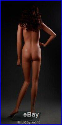 5' 10 Tall, Fiberglass Female Mannequin Realistic + Wig 322534 (LEM6)