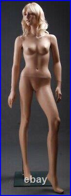 5' 10 Tall, Fiberglass Female Mannequin Realistic + Wig 332434 (HLM7)