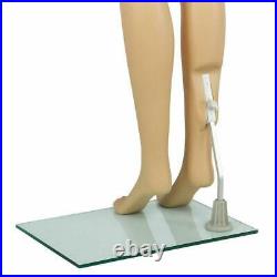 5.7FT Female Mannequin Plastic Realistic Display Head Turn Full Body Form withBase