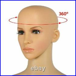 5.7FT Female Mannequin Plastic Realistic Display Head Turn Full Body Form withBase