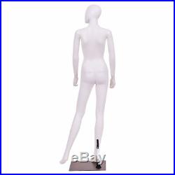 5.8' FT Female Mannequin Egghead No Face Full Size Body Display Base Metal Stand