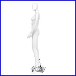 5.8 FT Female Mannequin Egghead Plastic Full Body Dress Form Display withBase New