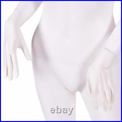 5.8 FT Female Mannequin Plastic Full Body Dress Form Display with Base White