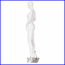 5.8 FT Female Mannequin Plastic Full Body Dress Form Display with Base White New