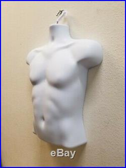 5 Male Mannequin with 5 Stand2 White Torso Form Display's Shirt & Dress
