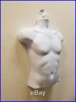 5 Male Mannequin with 5 Stand2 White Torso Form Display's Shirt & Dress