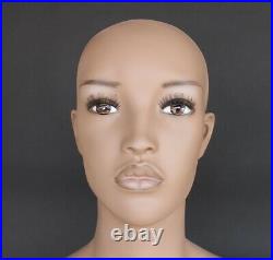 5 ft 10 in Afirican American Female Fullsize Mannequin Makeup Black Wig SFW-4BT