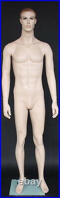 5 ft 10 in Small Size Male Mannequin, flesh tone with face make up NEW SFM72FT