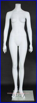 5 ft 3 in H Size Small Female Headless Mannequin Matte White New Style STW120WT