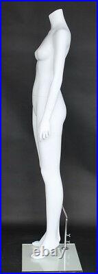 5 ft 3 in H Size Small Female Headless Mannequin Matte White New Style STW120WT