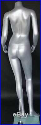 5 ft 4 in H Female Headless Mannequin Silver color New Style Mannequin STW006ST