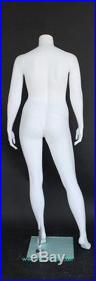 5 ft 6 in H PLUS SIZE Female Headless Mannequin Matte White New Style PLUS-3