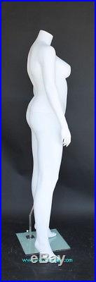 5 ft 6 in H PLUS SIZE Female Headless Mannequin Matte White New Style PLUS-3