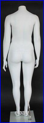 5 ft 6 in H PLUS SIZE Female Headless Mannequin Matte White New Style PLUS-5