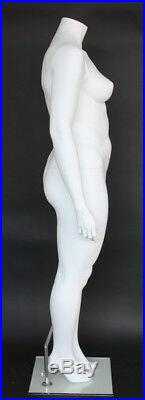 5 ft 6 in H PLUS SIZE Female Headless Mannequin Matte White New Style PLUS-5