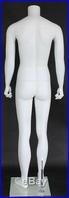 5 ft 6 in Tall Small Size Male Headless Mannequin Matte White finish-STM010-New