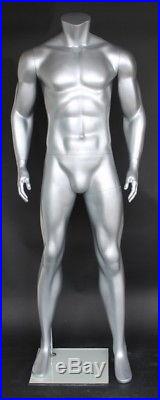 5 ft 9 in H Male Athletic Mannequin Muscular Body Shape Matte Silver STM052S NEW