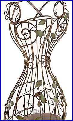 60 VINTAGE Metal TALL Wire Frame Dress Form MANNEQUIN Display Rack Stand BROWN