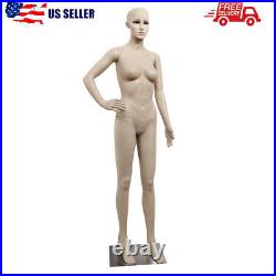 69 Female Mannequin Full Body PP Realistic Display Head Turns Dress Form + Base