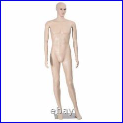 6FT Male Mannequin Full Size Realistic Display Man Clothes Form Plastic with Base