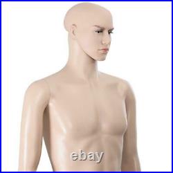 6FT Male Mannequin Full Size Realistic Display Man Clothes Form Plastic with Base