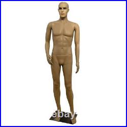 6FT Male Mannequin Manikin Metal Stand Plastic Full Body Realistic Man Clothes