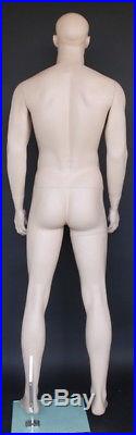 6'3 tall Male Muscular Body Fullsize Mannequin Skintone Makeup M796FT, 40/31/40