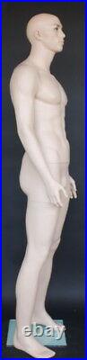 6'3 tall Male Muscular Body Fullsize Mannequin Skintone Makeup M796FT, 40/31/40