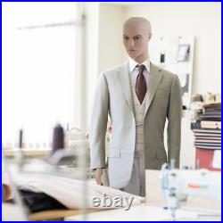 6 FT Male Mannequin Plastic Full Body Head Turns Torso Dress Form Display w Base