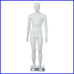 6 Ft Male Full Body Realistic Mannequin Display Dress Form Head Turns withBase