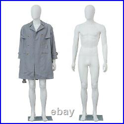 6 Ft Male Mannequin Dress Form Full Body Realistic Display Head Turns withBase