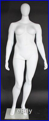6 ft 1 in PLUS SIZE Female Mannequin Abstract Head Matte White New Style PLUS-22