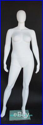 6 ft 1 in PLUS SIZE Female Mannequin Abstract Head Matte White New Style PLUS-44