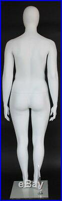 6 ft 1 in PLUS SIZE Female Mannequin Abstract Head Matte White New Style PLUS-55