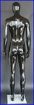 6 ft 3 in Small Size Male Abstract Head Mannequin Glossy Black Finished SFM85EGW