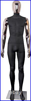 70 Male Mannequin Dress Form Black Full Body Maniquine Model Stand