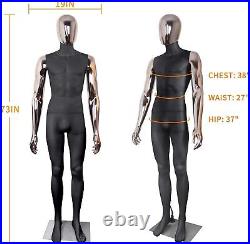 70 Male Mannequin Dress Form Black Full Body Maniquine Model Stand