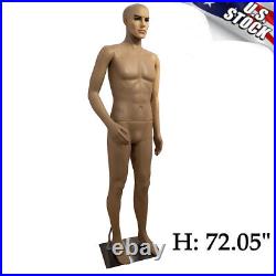 72.05 Male Mannequin Full Body Realistic Mode Display Dress Form withBase Plastic