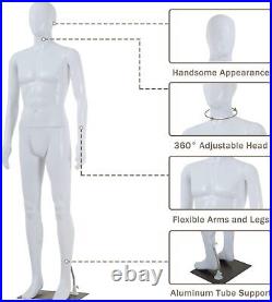 73 Full Body Realistic Male Mannequin Display Head Turns Dress Form With Base