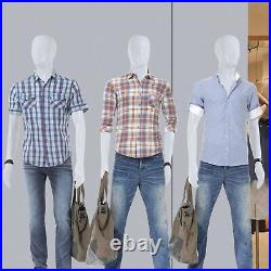 73 Full Body Realistic Male Mannequin Display Head Turns Dress Form With Base